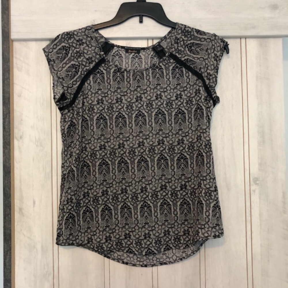 Scotch & Soda Boudoir Black Floral Lace Blouse